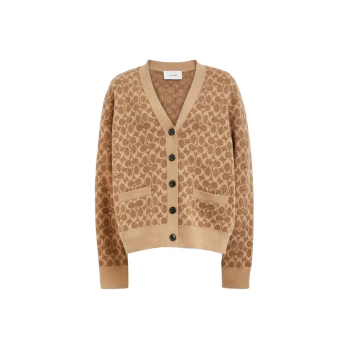 COACH FW24 Свитер Женский Коричневый Желтый