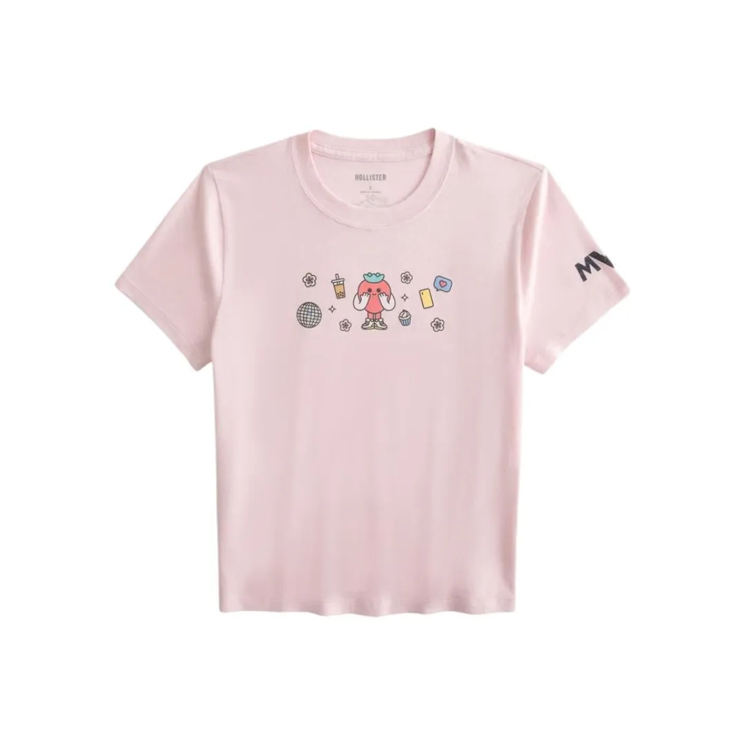 Hollister T Shirts Women's Pink