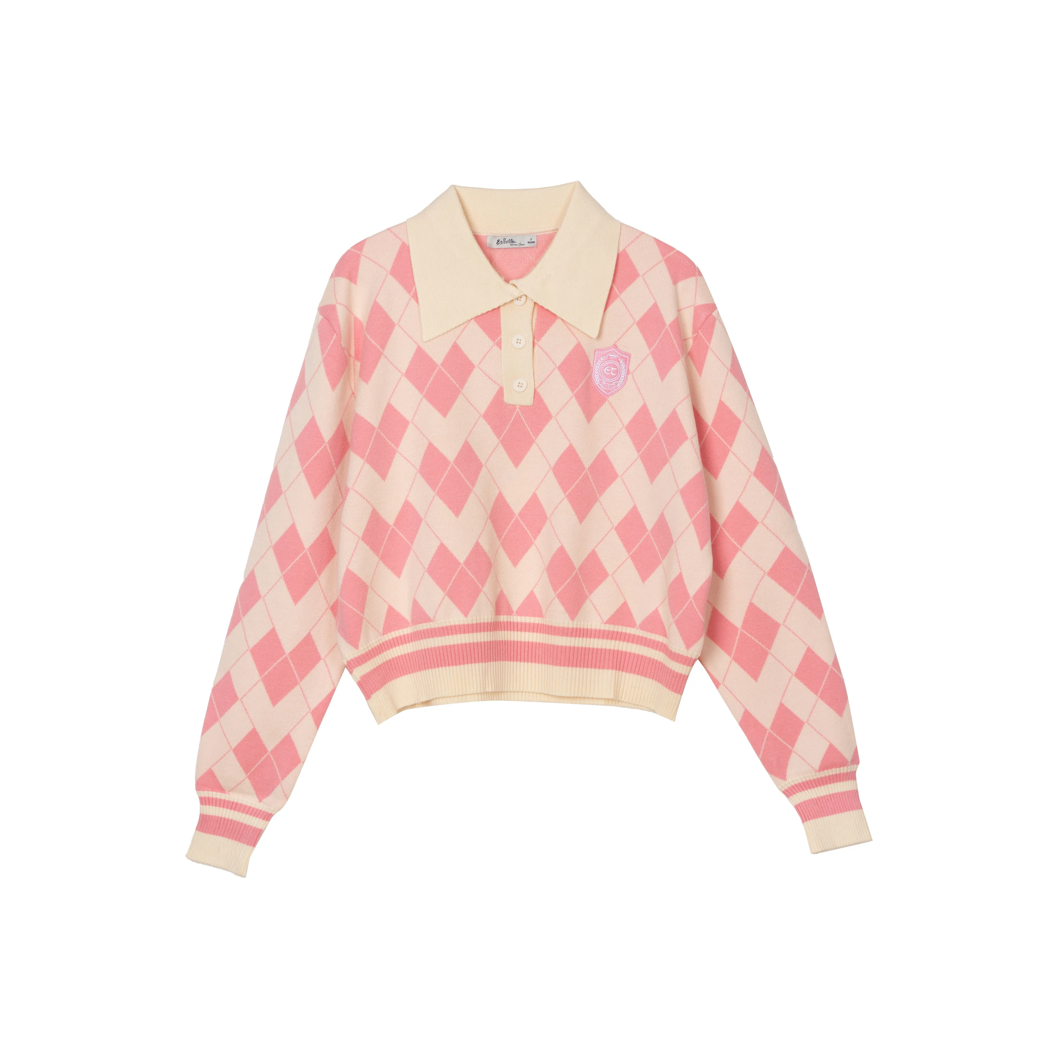 FAWENXIANGZI Розовый Бежевый Клетчатый Женские Свитера