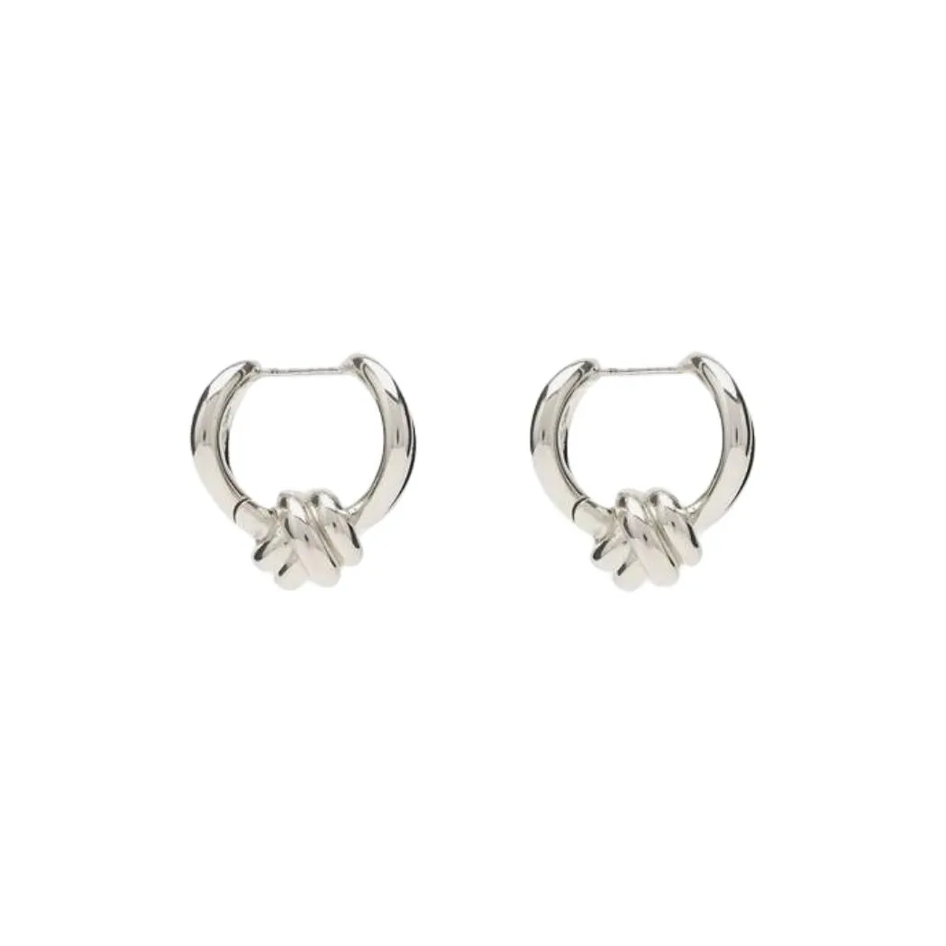Bottega Veneta 925 Sterling Silver Stud Earrings Women's Silver