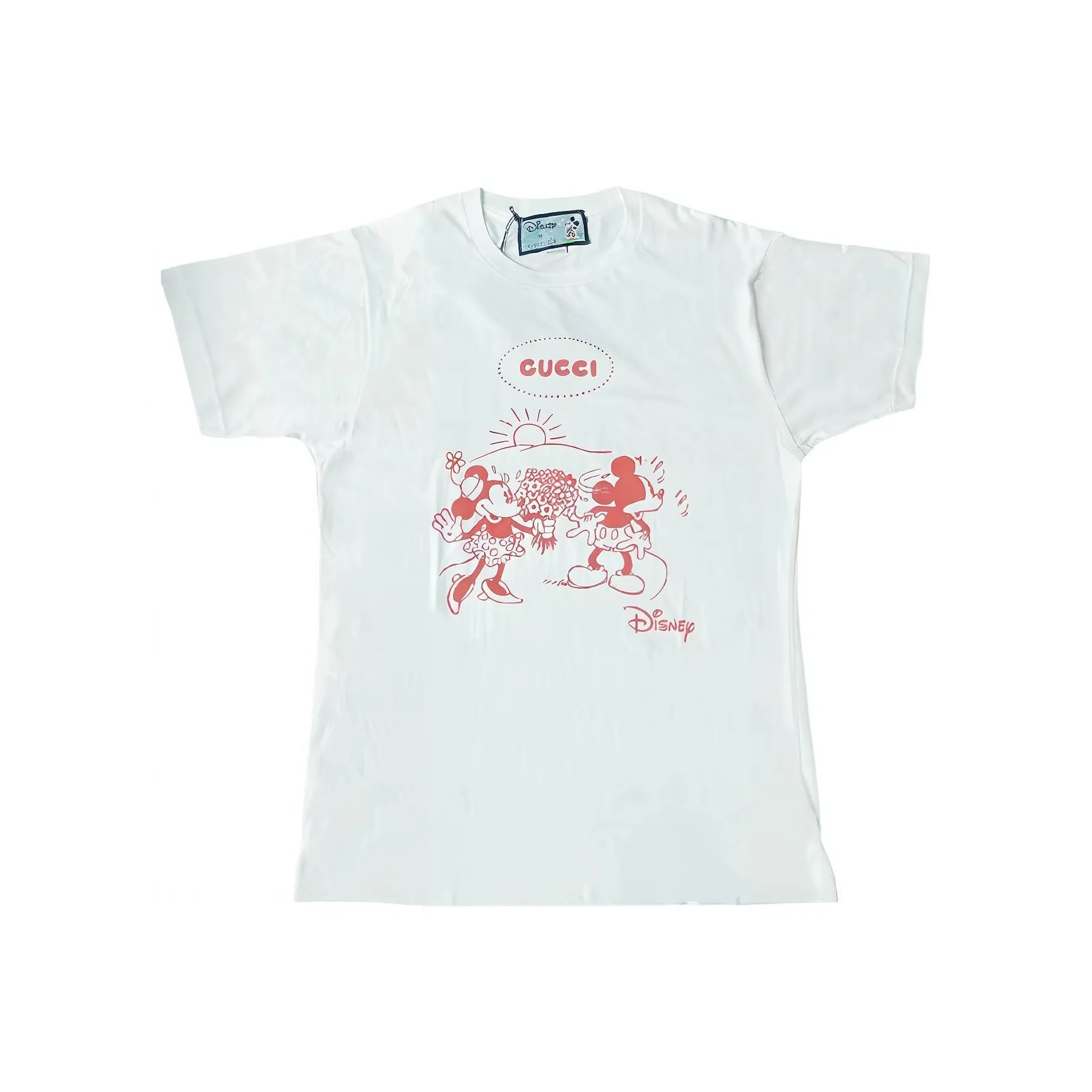 GUCCI X Disney Реглан рукав T-рубашка Женская Белая