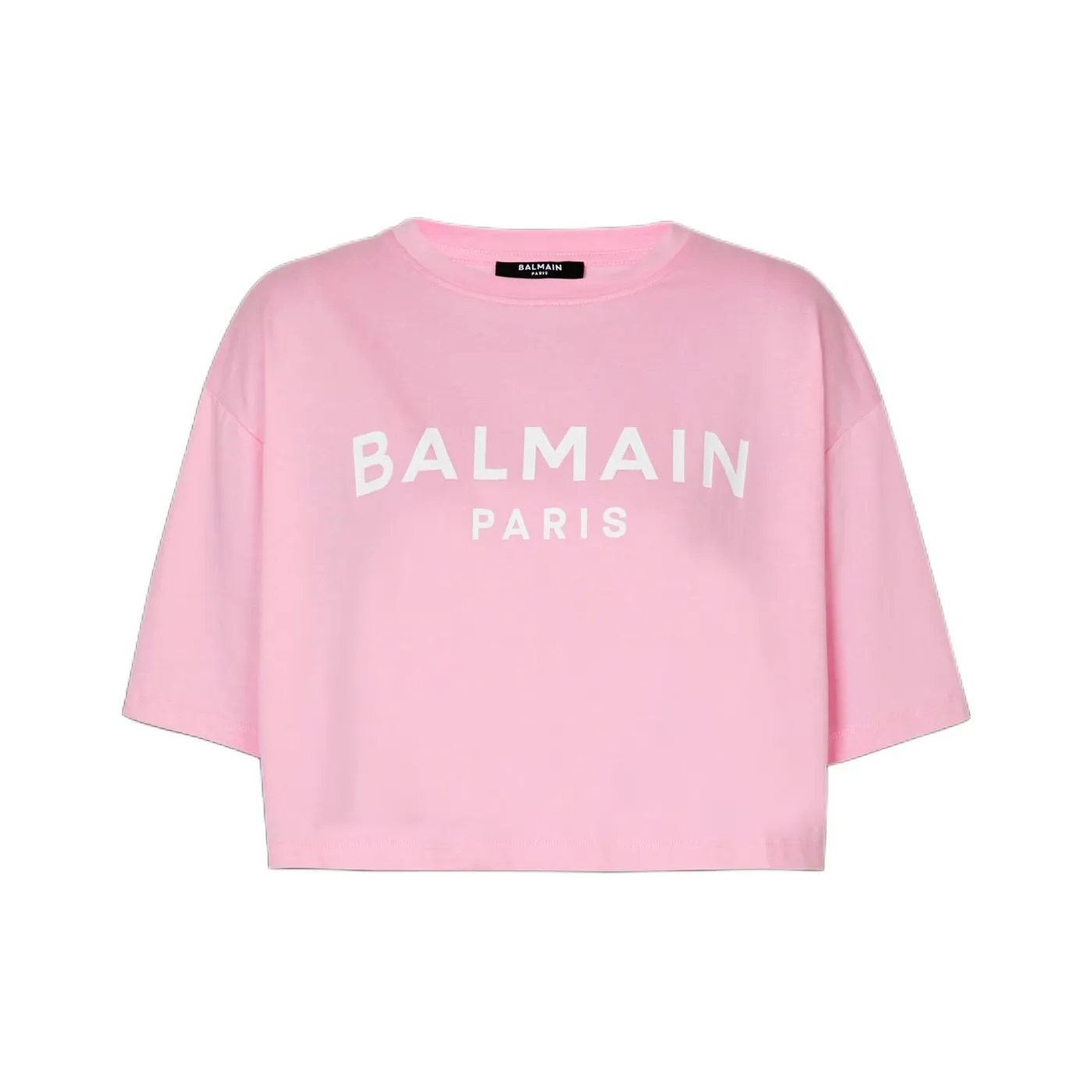BALMAIN SS24 BALMAIN Париж T-Рубашка T-Рубашка Женская Розовая