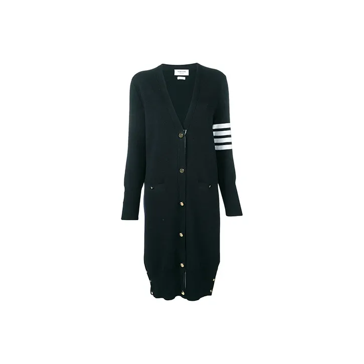 THOM BROWNE 4 Bar Detail Longline Cardigan