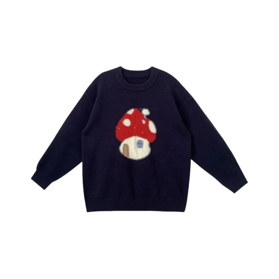 WUPODAMANVZHUANG Свитер Женские Плюшевый Mushroom House