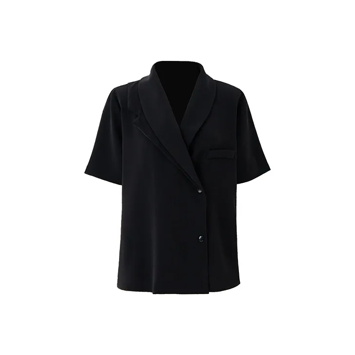 SOON FLOWER Shirt Summer Women's Black