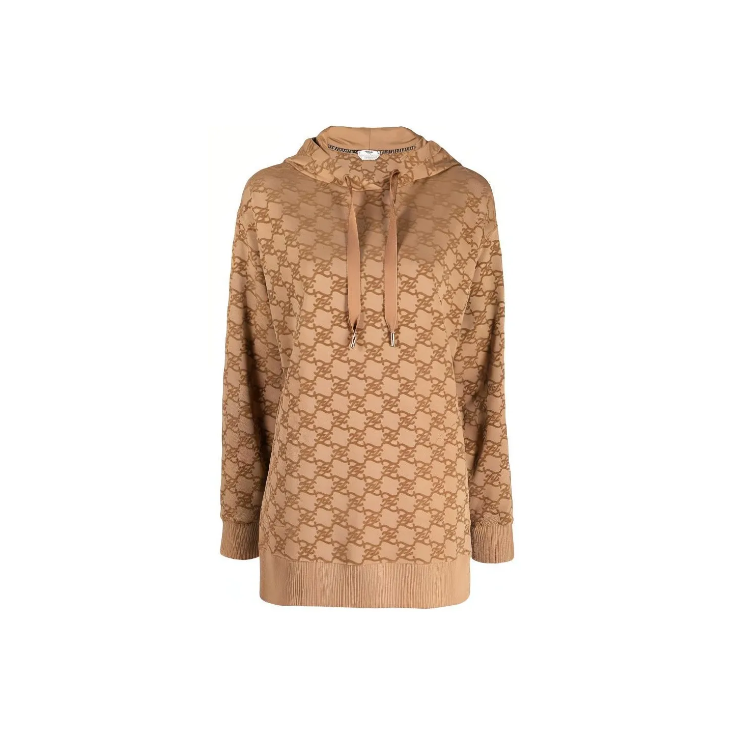 FENDI Allover Logo Printed Drawstring Hoodie