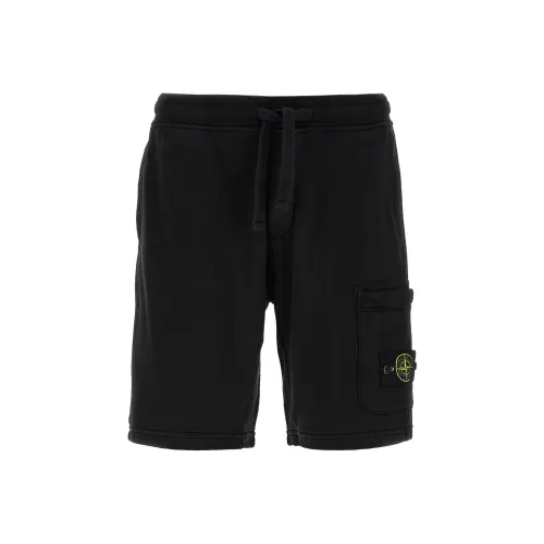 STONE ISLAND Черные Мужские Повседневные Шорты