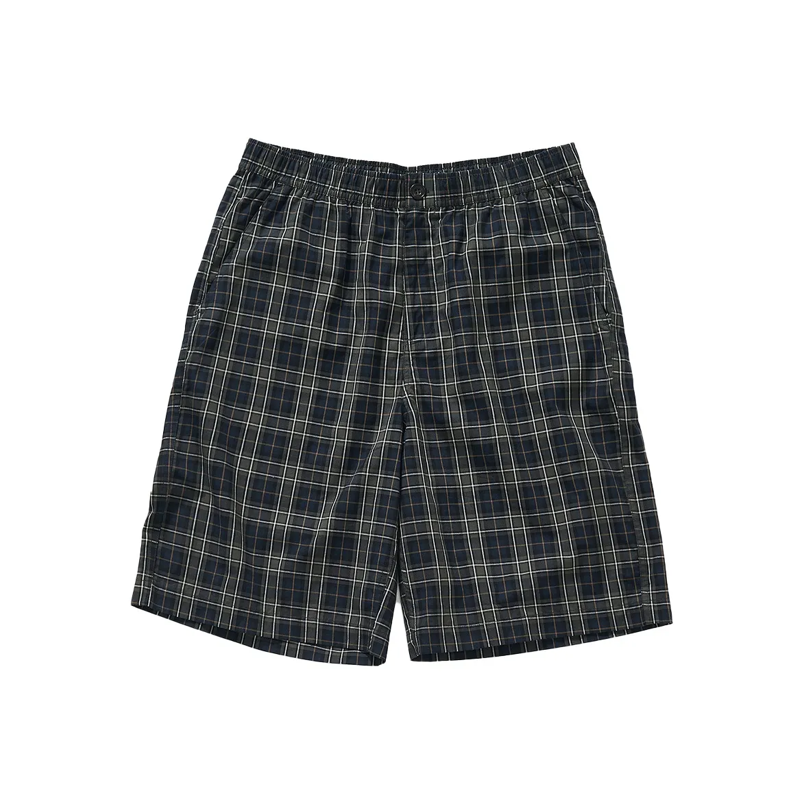 714STREET Повседневные шорты унисекс синий зеленый в клетку