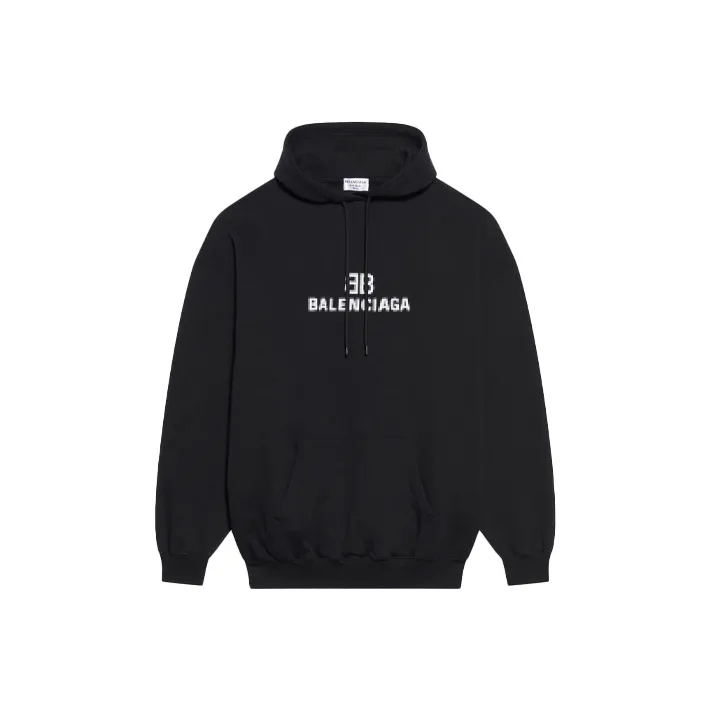Balenciaga Women'ss Bb Pixel Medium Fit Hoodie Black