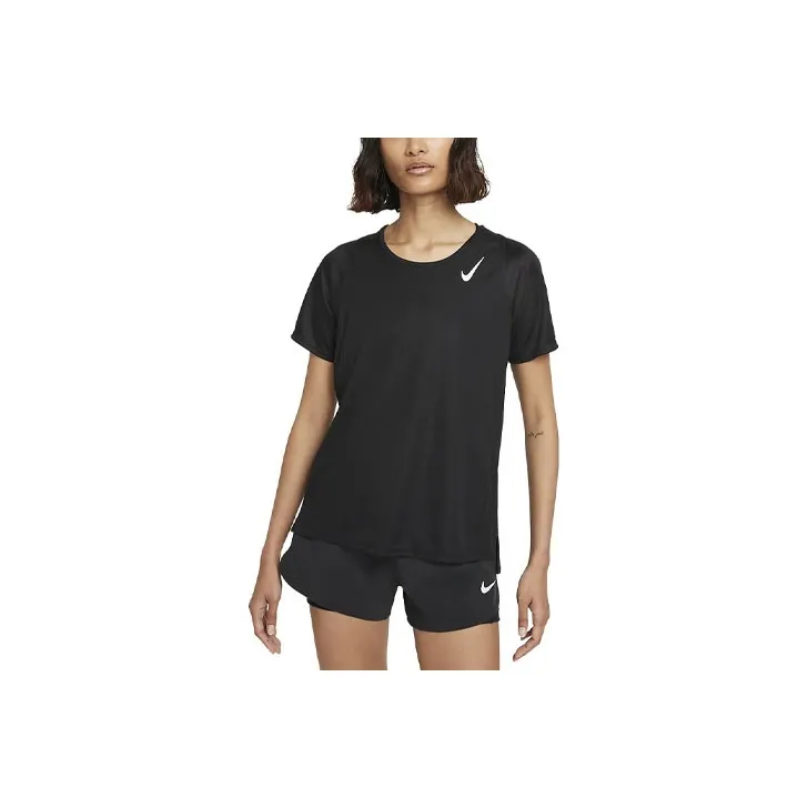 Nike Реглан рукав T-рубашка Женская Черная