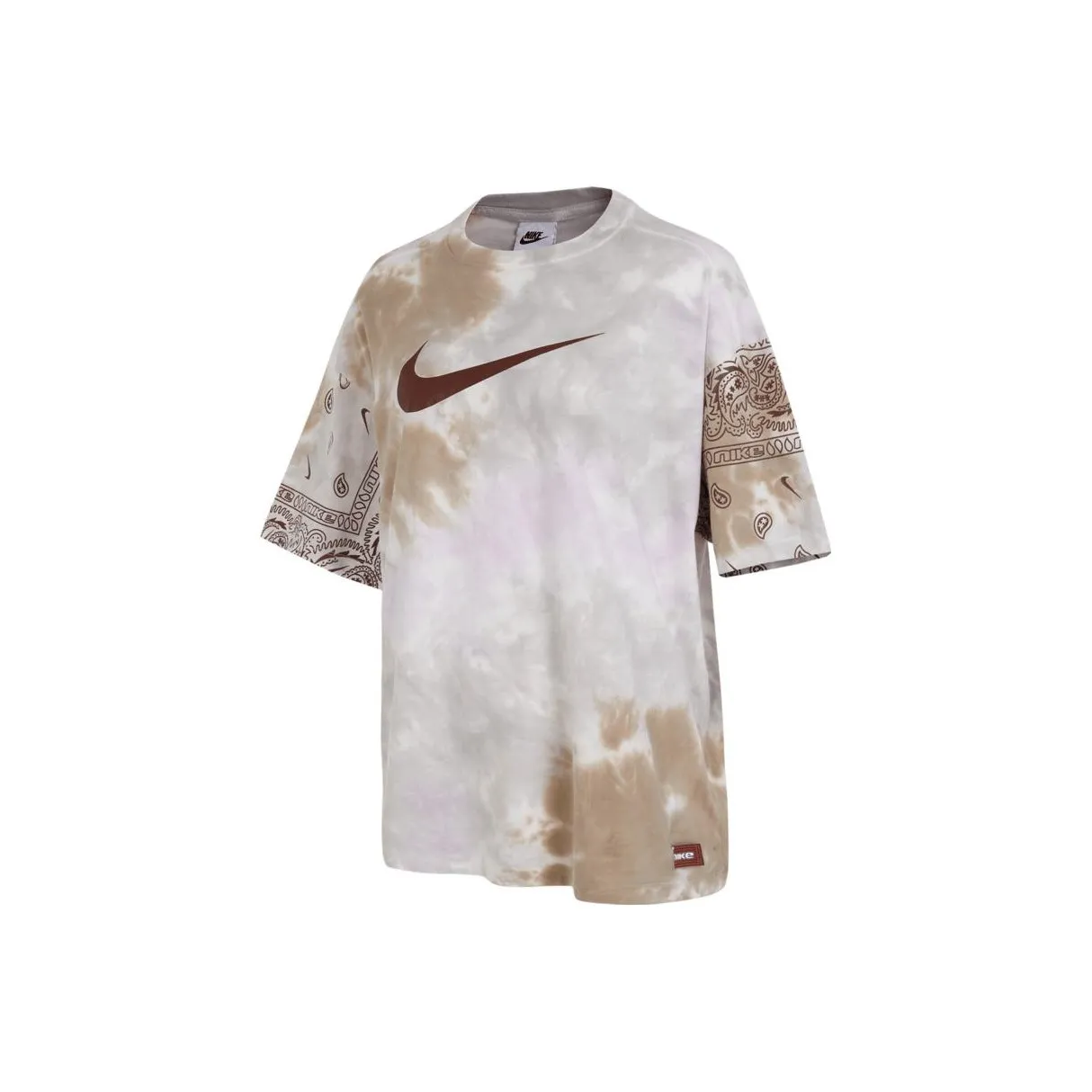 Nike Drop Shoulder Sleeve T Shirt Women's Khaki