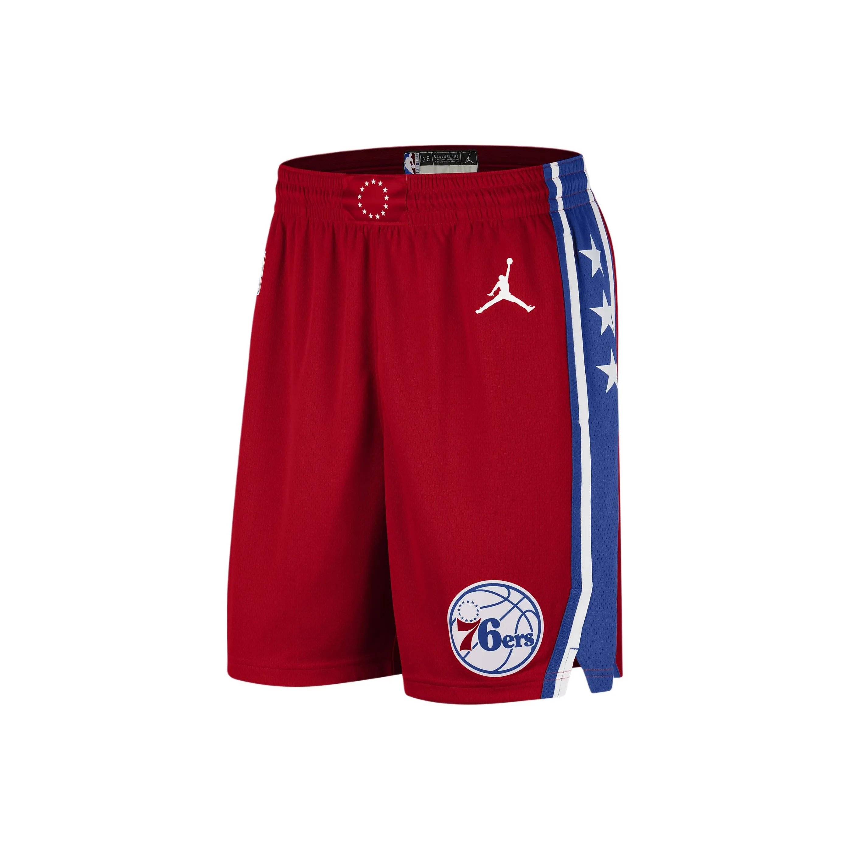 Джордан X NBA Philadelphia 76ers Statement Edition Баскетбольные шорты Мужской Университетский красный