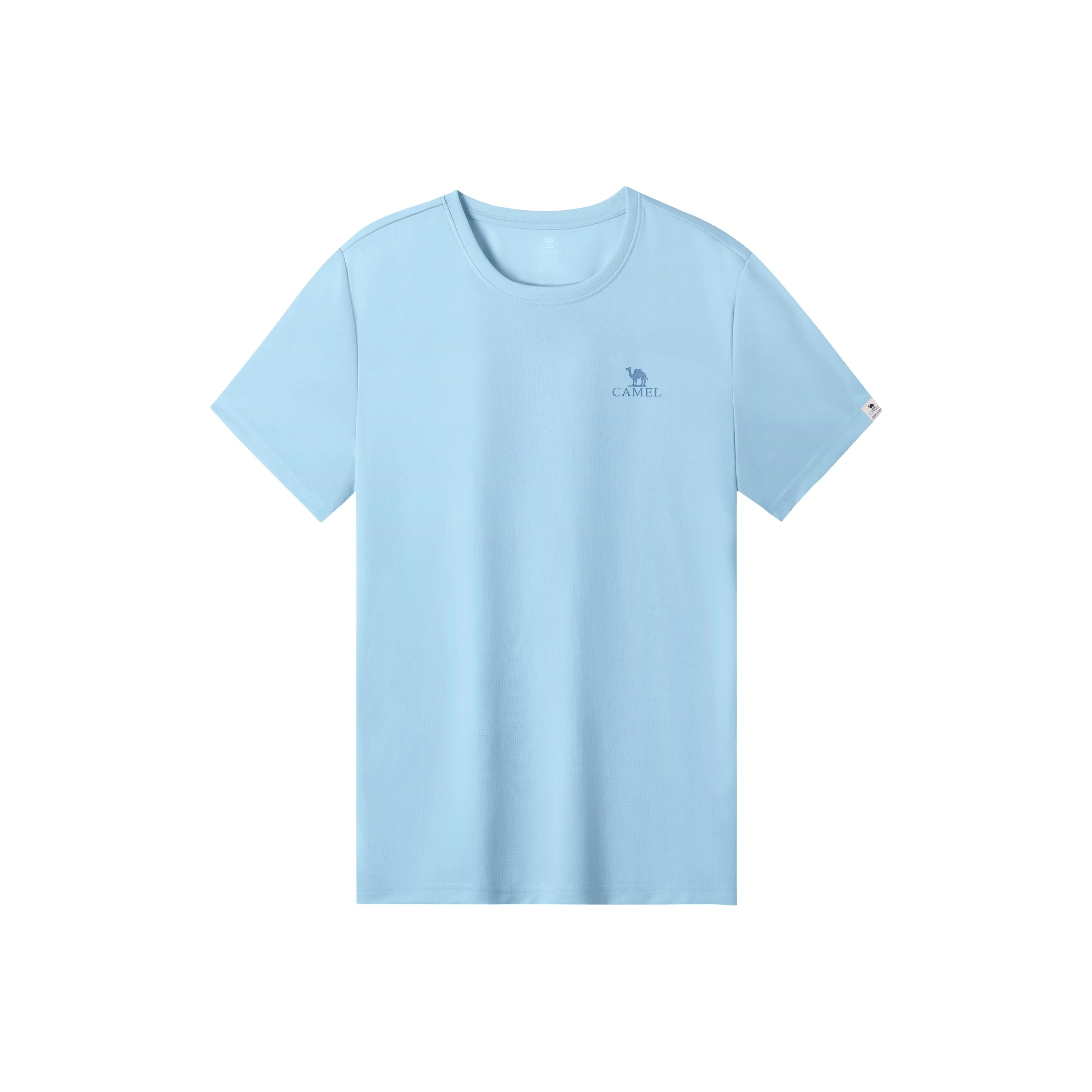 CAMEL Однотонный Круглый вырез Базовый Универсальный Короткий рукав T-рубашки Женские