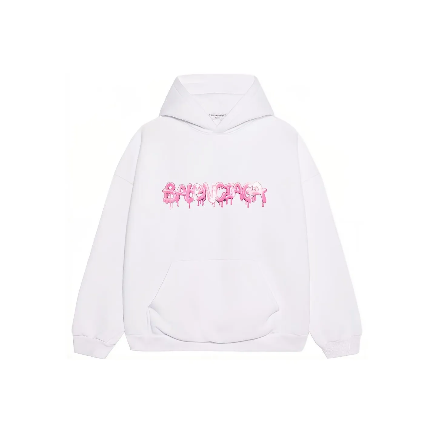 Balenciaga Wide Fit Hoodie 'White/Bubblegum'