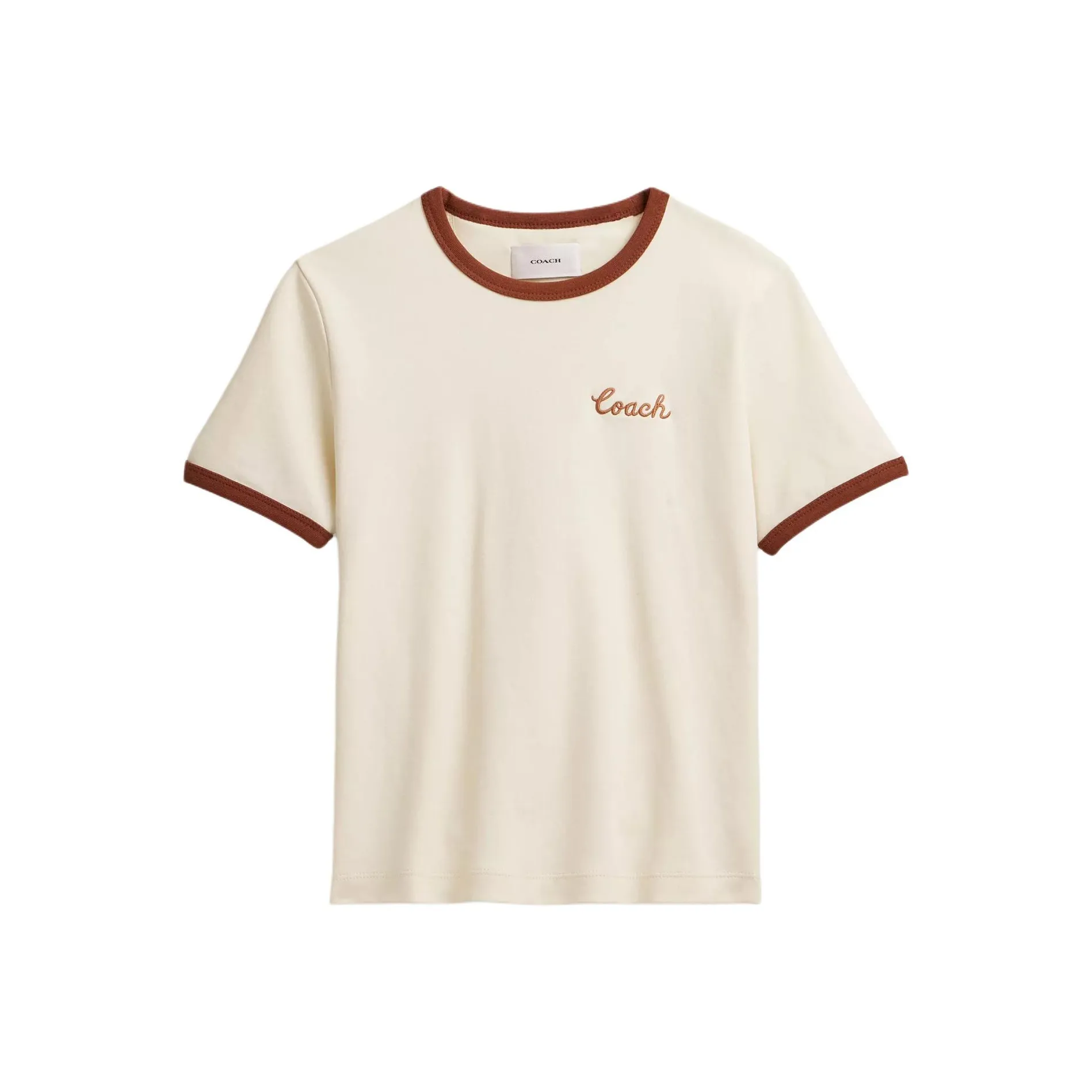 COACH SS24 T Рубашка Женская Кремовая