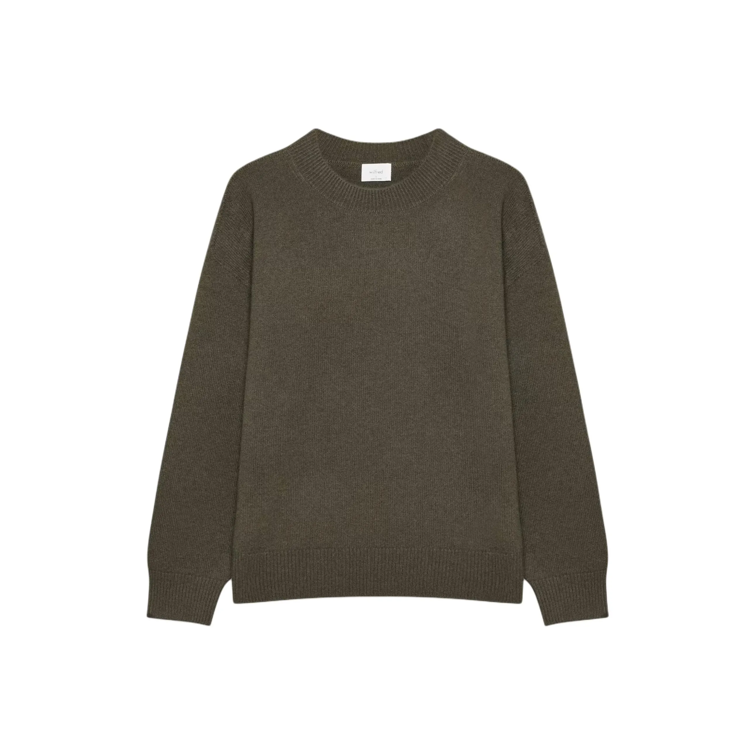 ARITZIA WILFRED Isabelle Шерсть Кашемир Свитер Женские Темно-оливковый Темно-оливковый