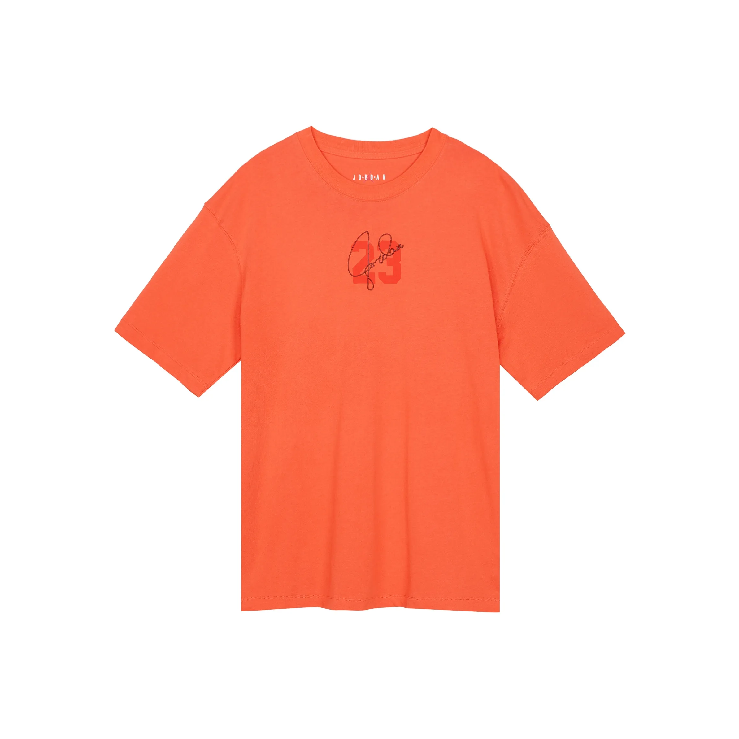 Джордан Рукав с спущенным плечом T-рубашка Женская Апельсин