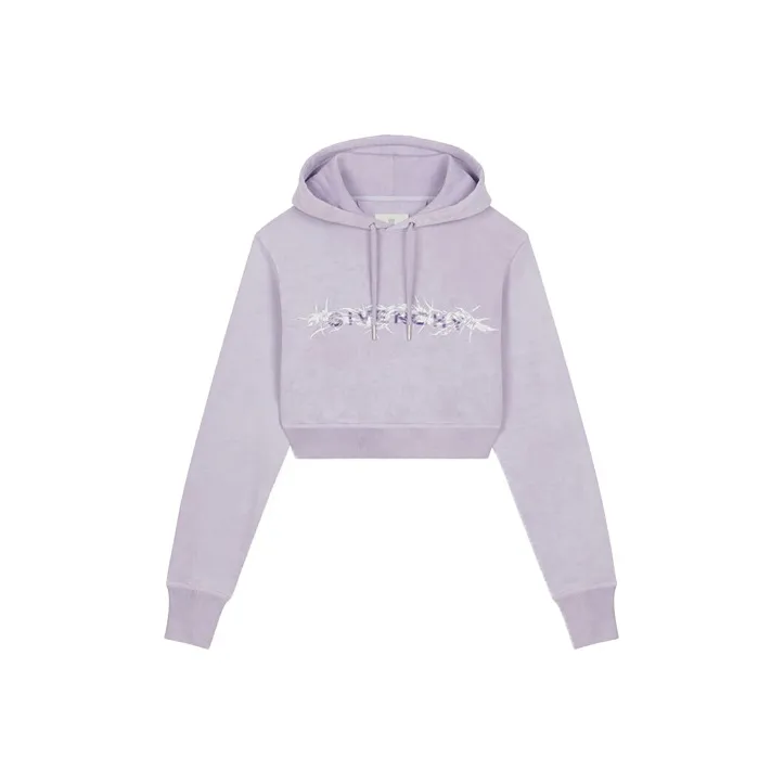 Givenchy Cropped Hoodie 'Lilac'