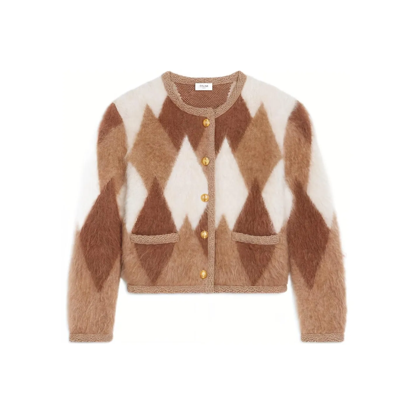 CELINE FW22 Cardigan Coats Women's Brown