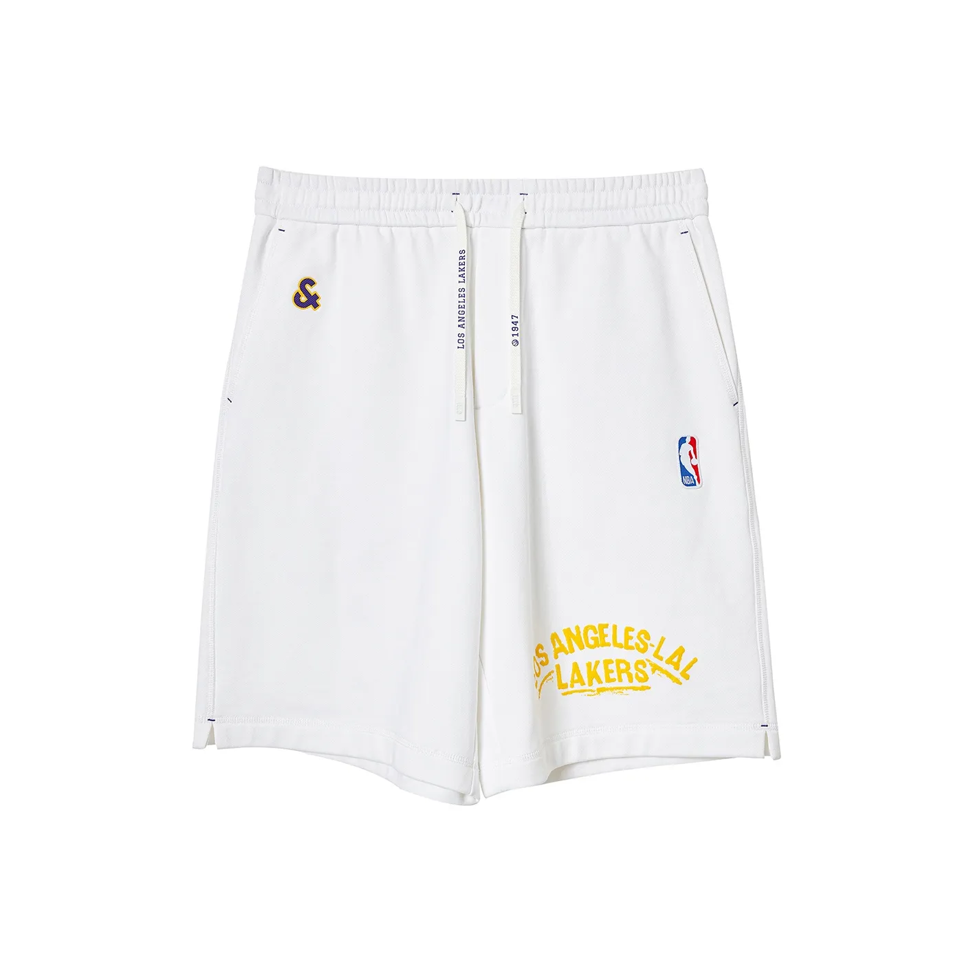 JACK JONES· X NBA Jack Jones X Lakers Nba Весенние Летние Повседневные Шорты Мужские A06 Натуральный Белый