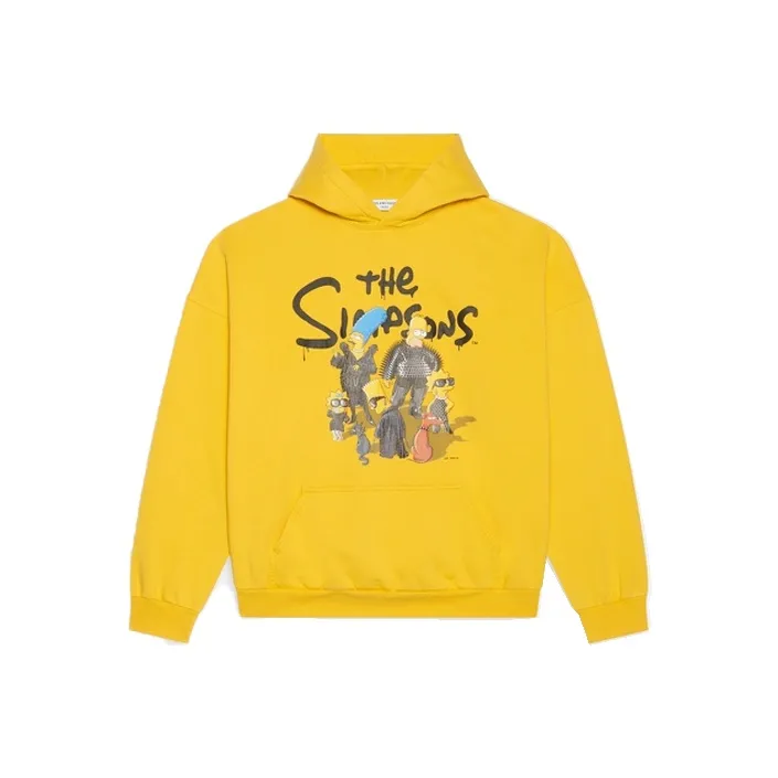 Balenciaga X The Simpsons Women'ss Wide Fit Hoodie Yellow