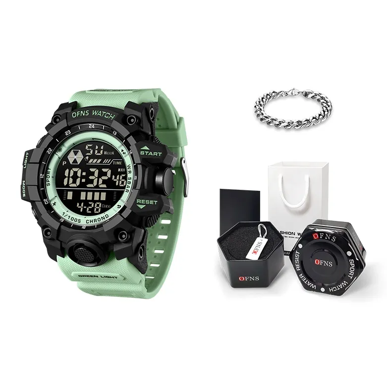 OFNS Электронный Механизм Мужские часы 60мм*55мм*16мм Черный