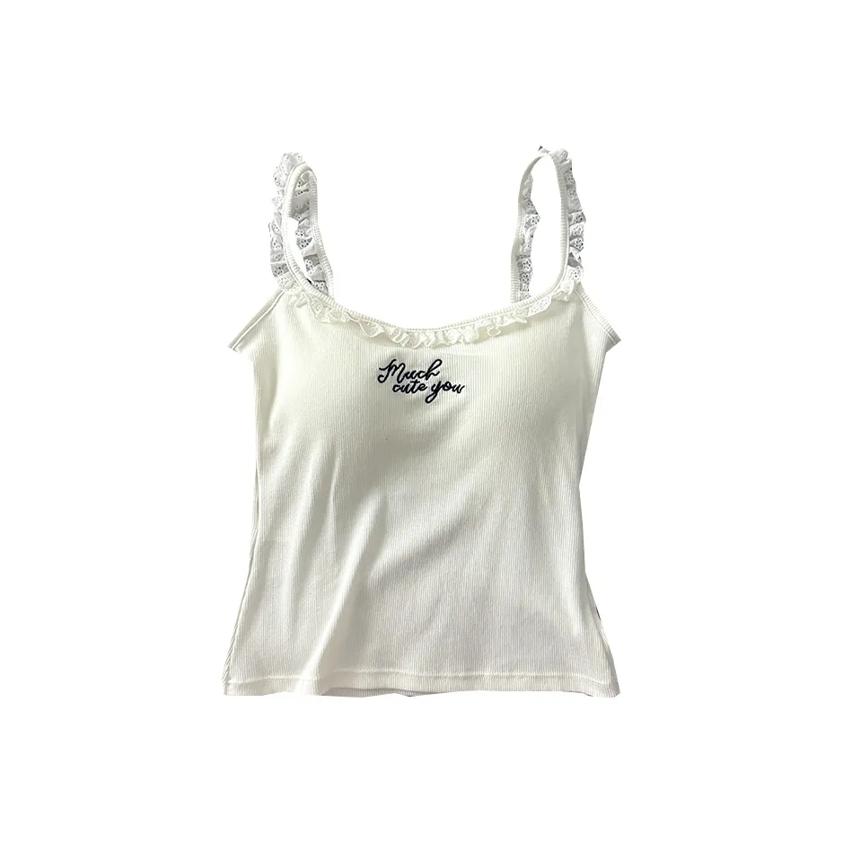 ЮЙЧЖАОЛИНЬ Топ на бретелях Женский Белый