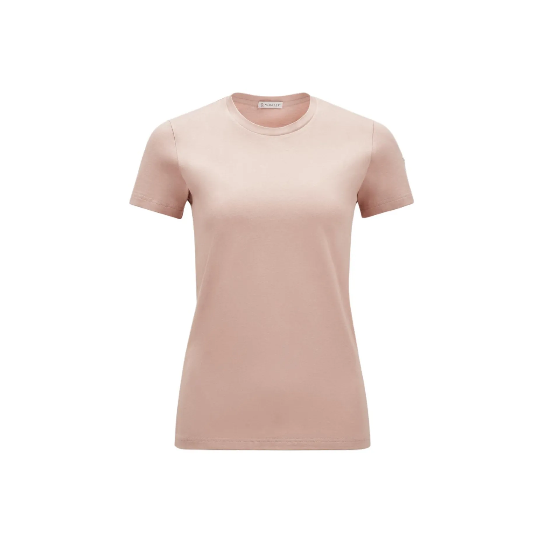 MONCLER Стандартная T-рубашка Женская Светло-розовая
