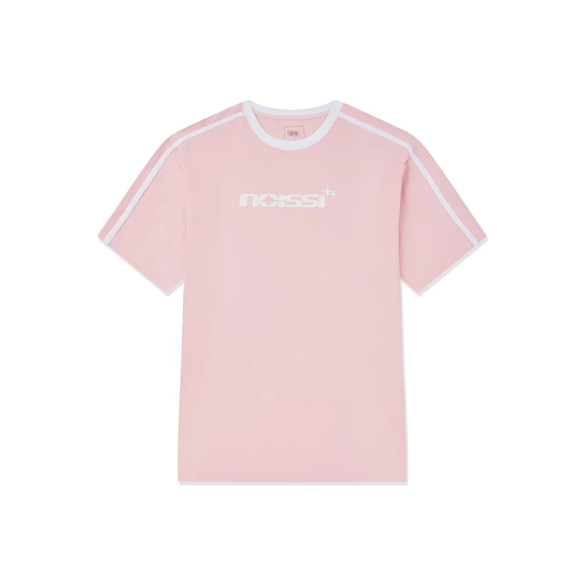 QIAODAN Drop Shoulder Sleeve T Shirt Women's Morning Glow Pink/White