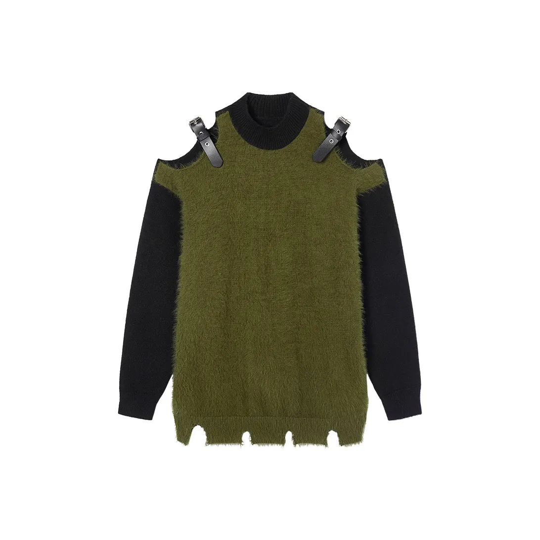 EPTISON WOMAN Свитер Женский Черный и Зеленый