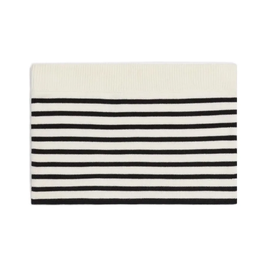 CELINE SS22 Women's Striped Print Fitted Crop Top White