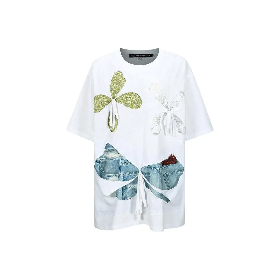 ANDERSSON BELL SS24 Drop Shoulder Sleeve T Shirt Women's White
