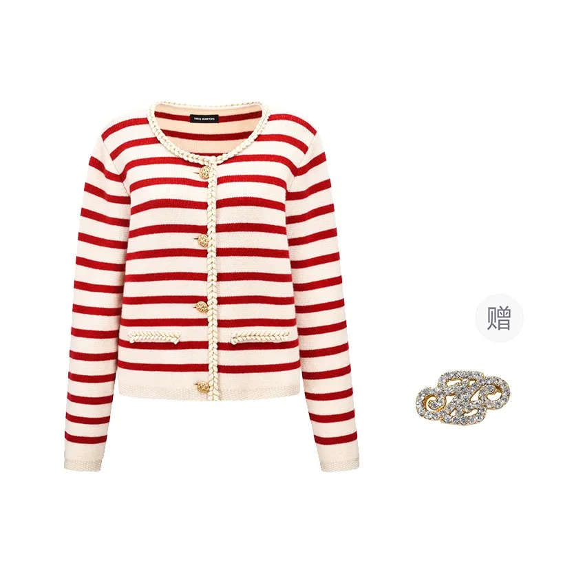 Three Quarters Knit Cardigans Women's