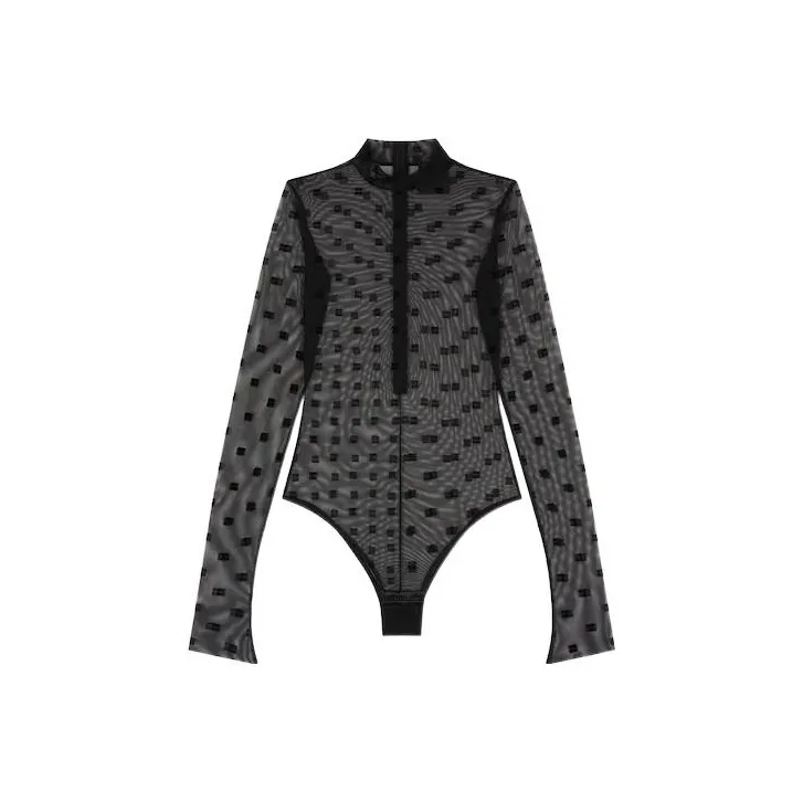 Givenchy Polka Dot Mock Neck Bodysuit