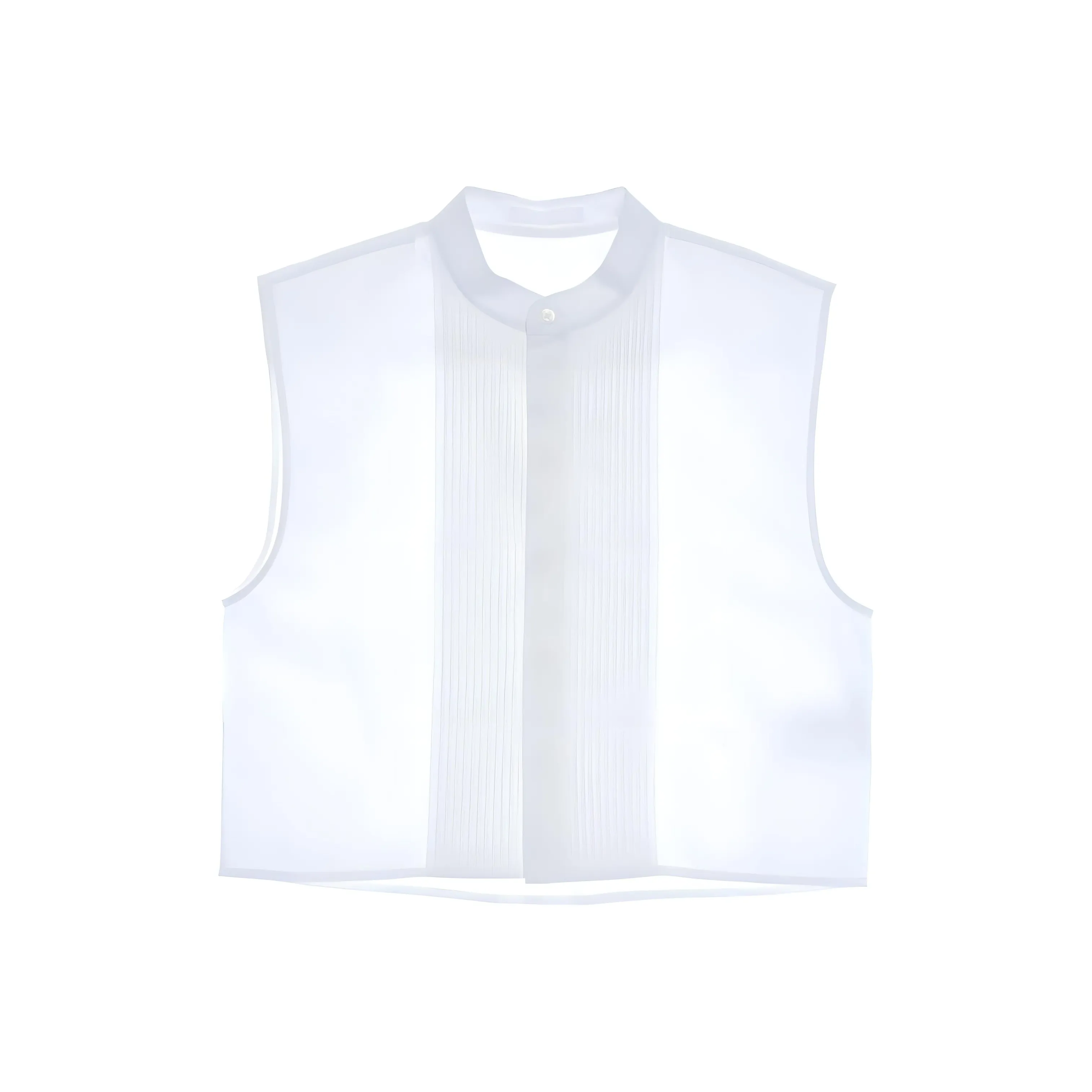 Helmut Lang Sleeveless Tuxedo Shirt