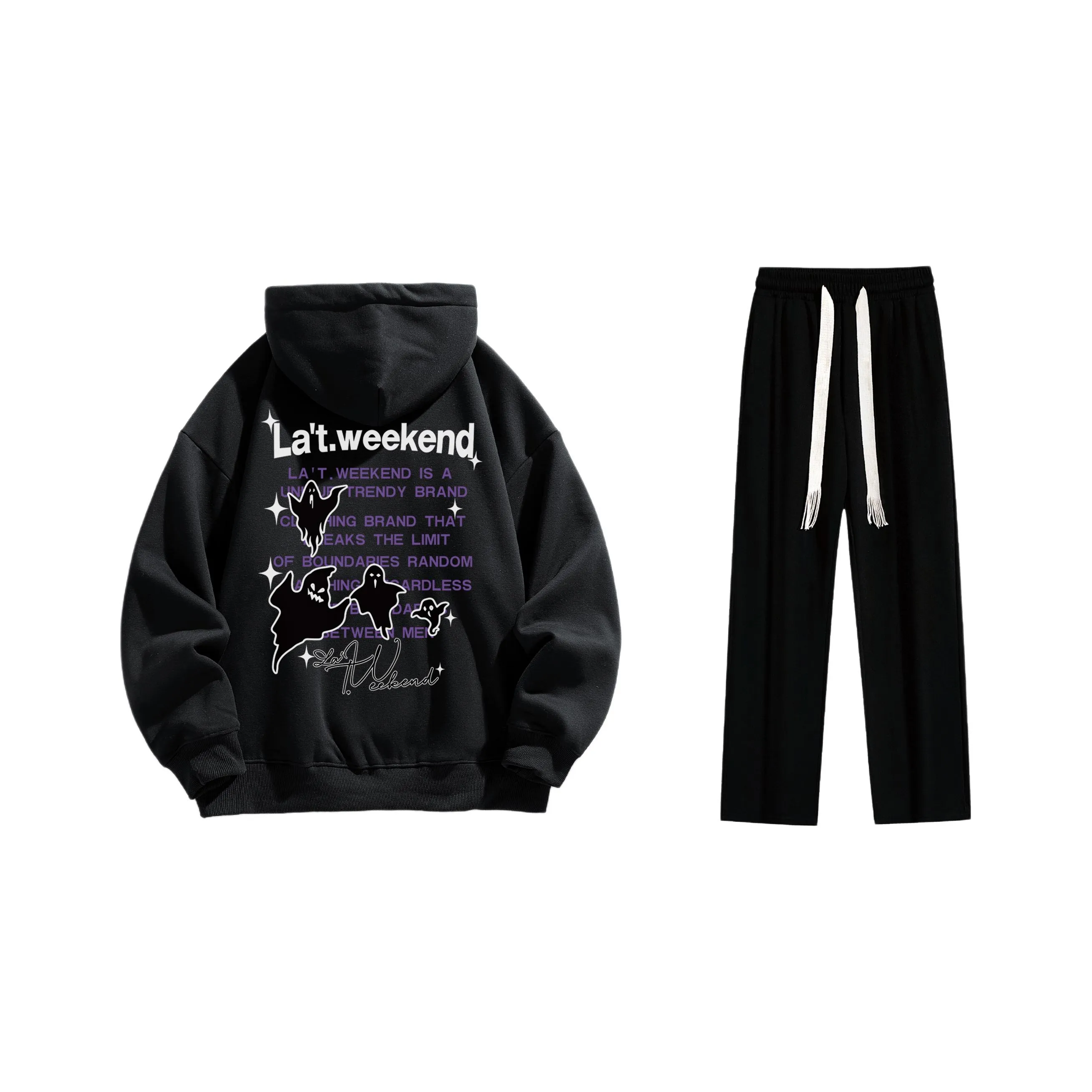 LA'T.WEEKEND Sweatshirt Set Unisex