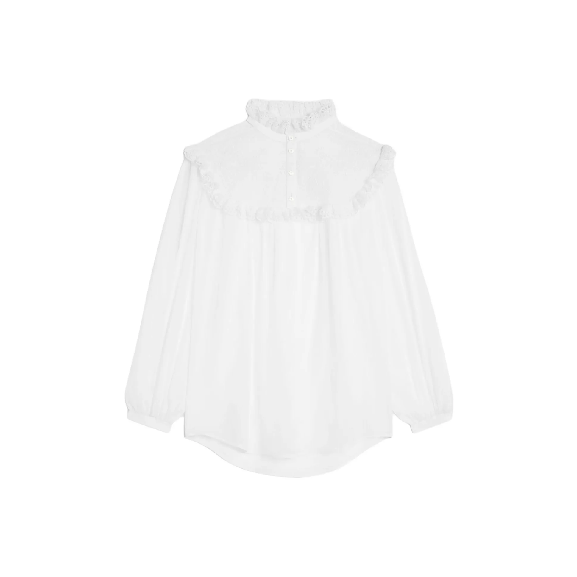 CELINE Romy Lace Detailed Shirt