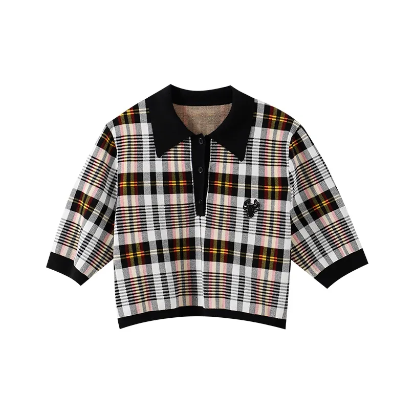 YUMOMO STAR Polo Shirts Women's Plaid