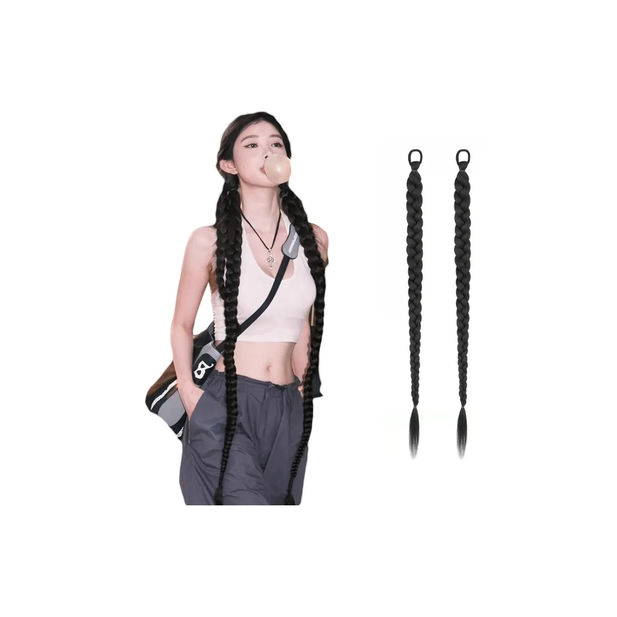 MUNINGFEI Бокс Твист Браид Женская Перука Сладкий Холодный Babe