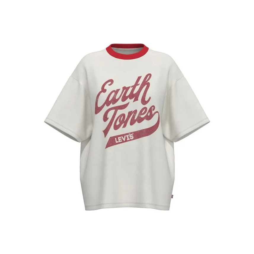 Levi's Т-рубашка с оборванным плечом женская белая