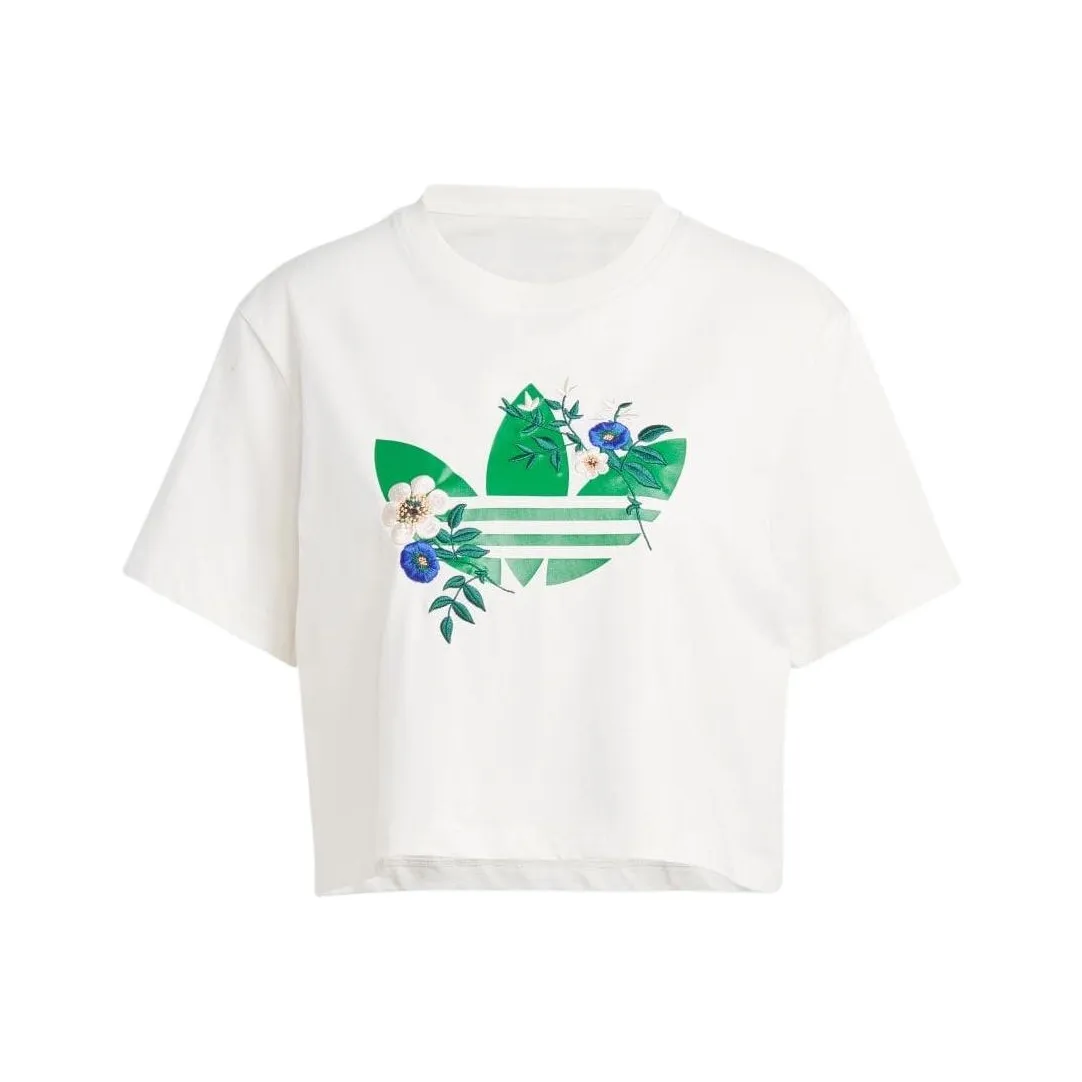 adidas originals Fashion Graphics Floral Trefoil Tee White