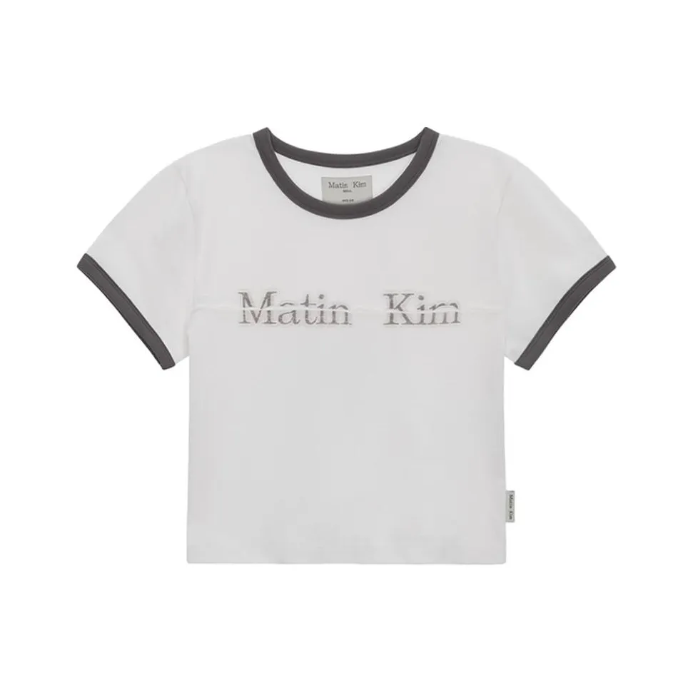 MATIN KIM Стандартная T-рубашка Женская Белая