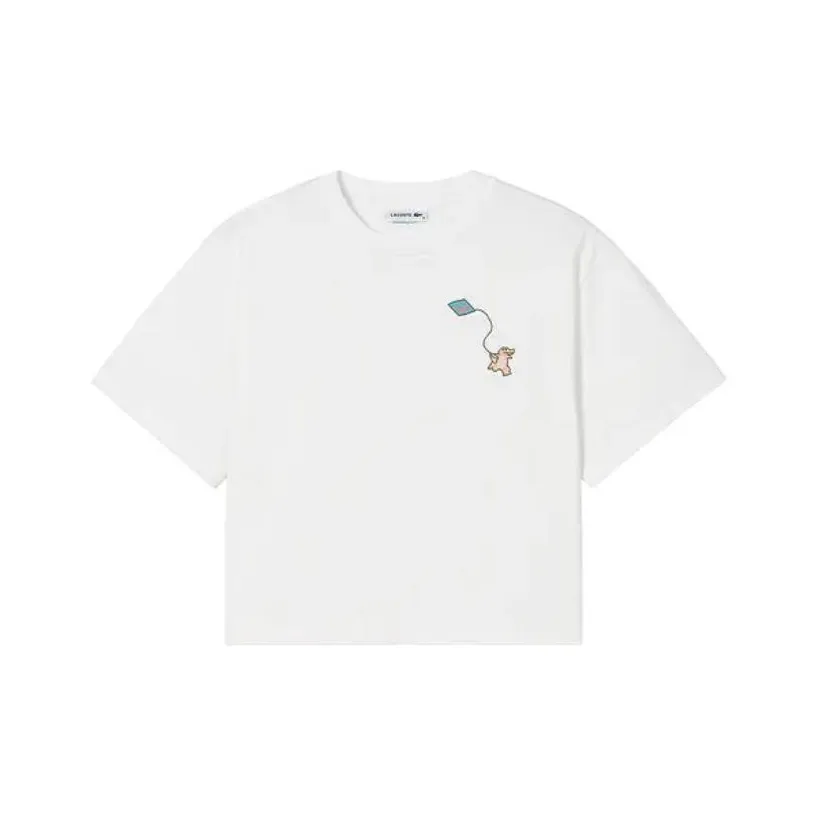 LACOSTE Collaboration Стандартная T-рубашка Женская Белая