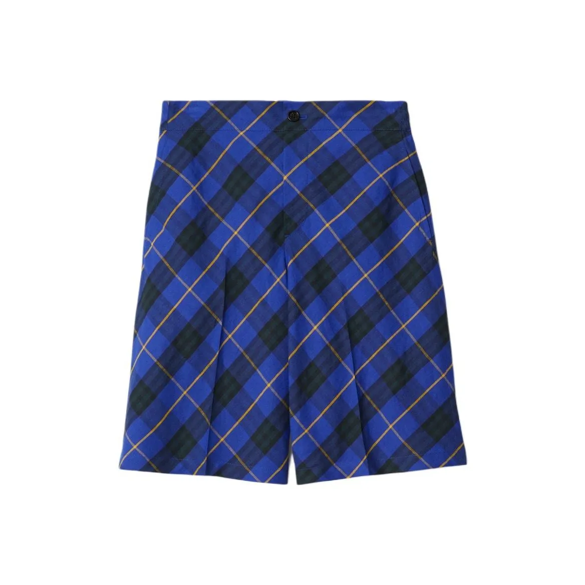 Burberry Check Linen Gris Shorts Casual Gris Shorts Men's Blue