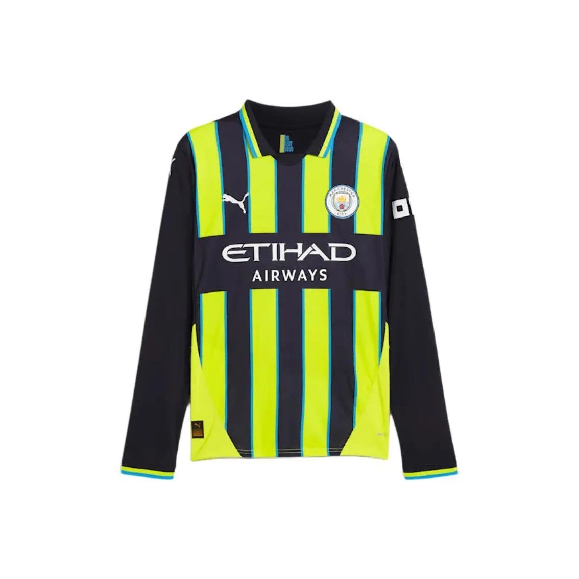 PUMA Manchester City SS24 Replica Away Long Sleeve Футбол Джерси Футбол Джерси Мужской Желтый