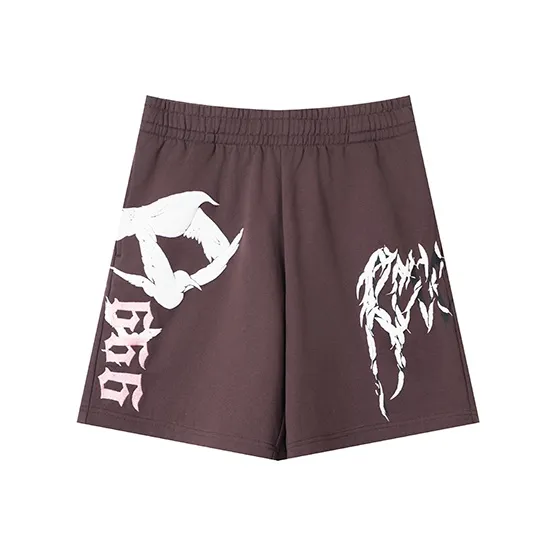 Revenge x JUICE WRLD Повседневные шорты Унисекс Коричневый
