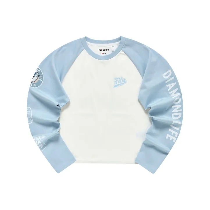 FILA FUSION SS23 Реглан-рукав Т-рубашка Женская Белая