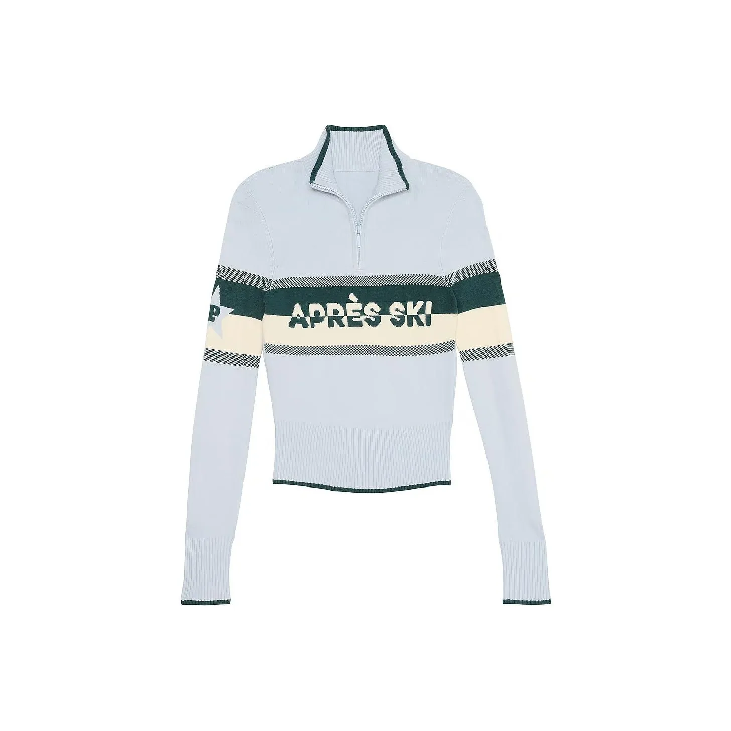 Victoria's Secret Розовый Varsity KNIT Полузастежка Свитер Гортензия Синий Свитер Женские Гортензия Синий