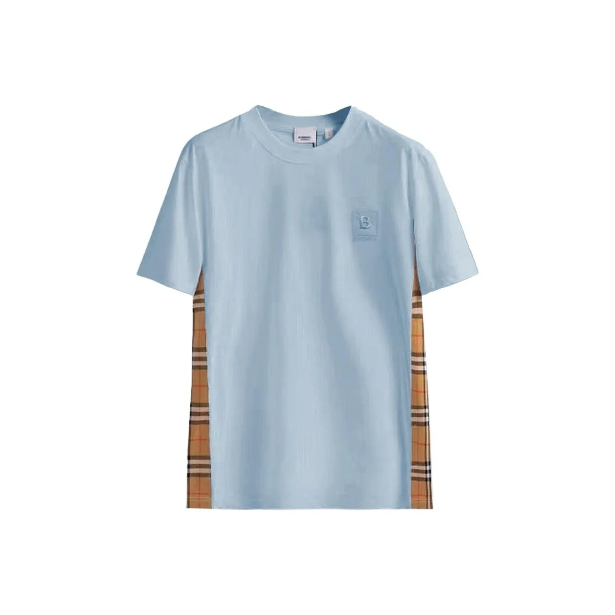 Burberry FW23 Women's Embroidery Crewneck T-shirt Blue