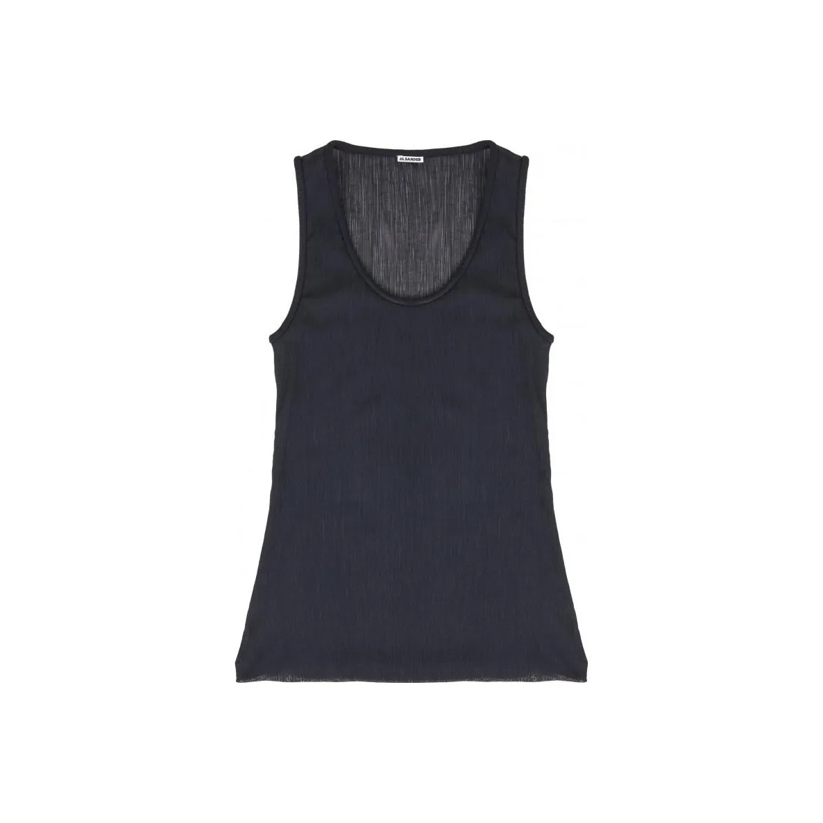 JIL SANDER Semi Sheer Scoop Neck Tank Top